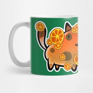 Orange Fruit Cat Mug